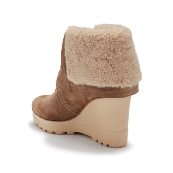 see by chloé  Foldover Faux Fur Cuff Wedge Boot MSRP$515 EU 37 / US 7 - Picture 5 of 5